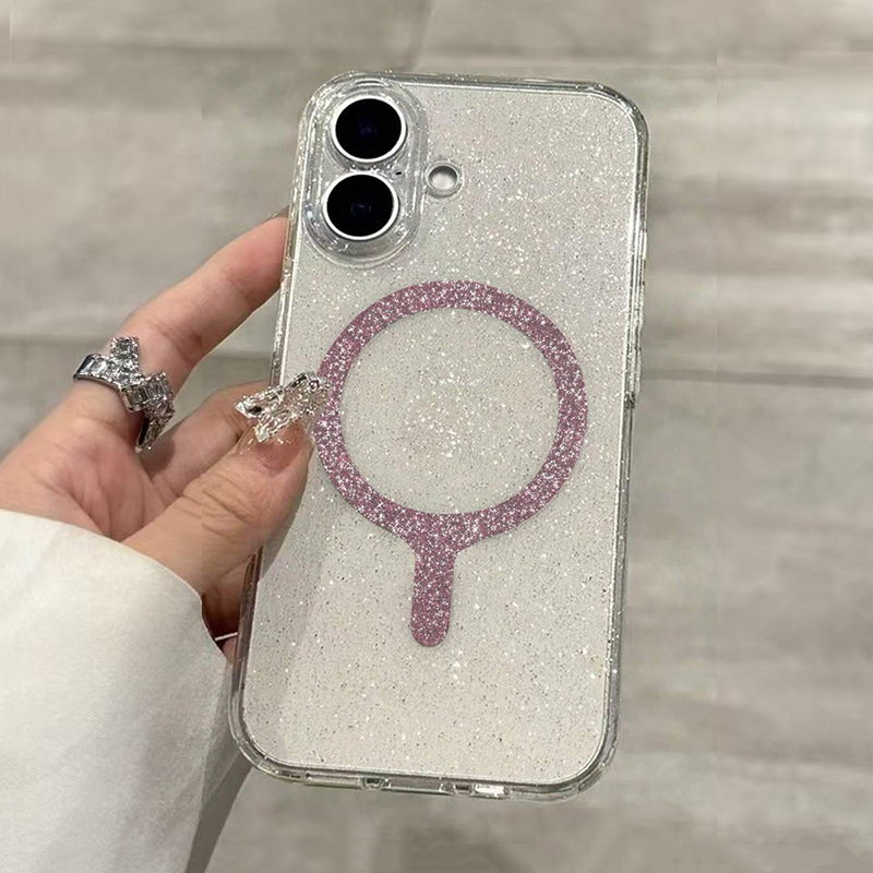 Phone Cases Pinterest - Transparent Magnetic Glitter Phone Case For