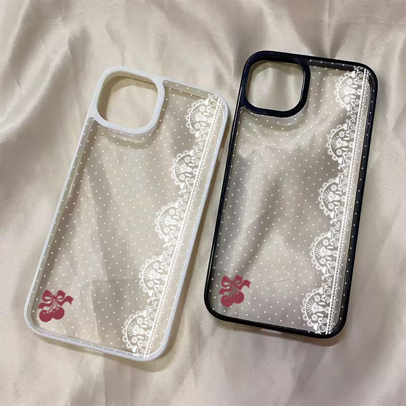 Cute Cherry Bow White Lace Pol - đánh giá và giá Phone Cases Cherry