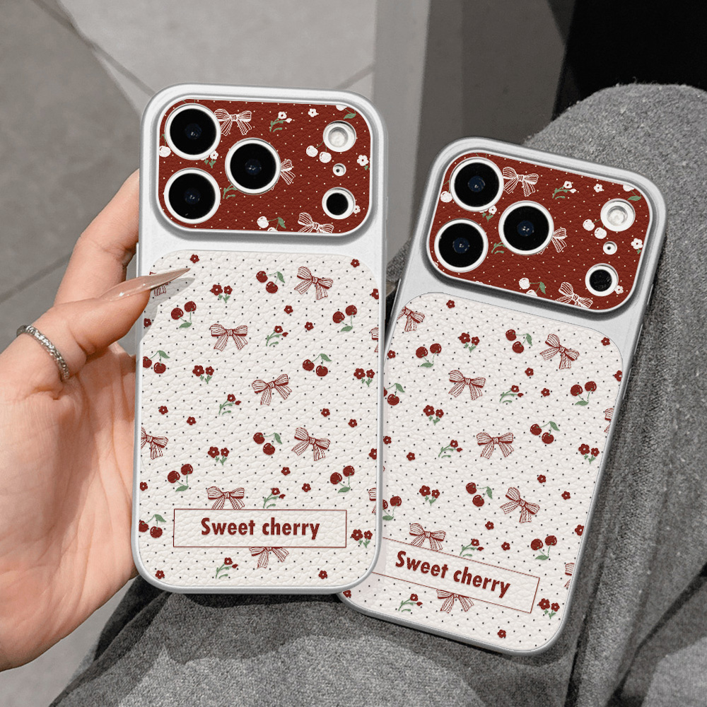 Sweet Cherry Bow Leather Phone - đánh giá và giá Phone Cases Cherry